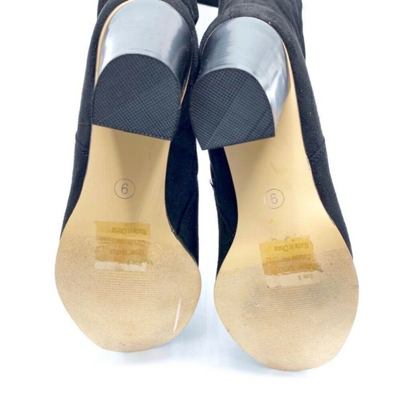 NEW Olivia Miller Boots Textile Block High Heel 9 - Picture 6 of 8